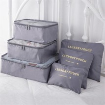 6 PCS Travel Storage Bag Set For Clothes Tidy Organizer Wardrobe Suitcase Pouch  - £51.61 GBP