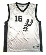 San Antonio Spurs NBA Men Pau Gasol V-Neck Mesh Jersey #16 Gray / Black ... - €42,66 EUR