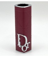 Dior Rouge Lipstick Case Burgundy Quilted Leather - Empty Refillable Cas... - $19.95