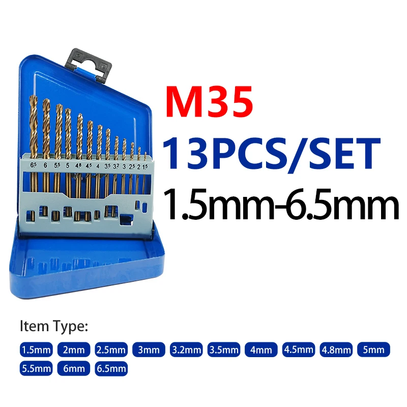 13/19/25PCS HSS Twist Drill Bit Set 1-1m Metric Composite Drill Bits Bri... - £48.21 GBP
