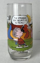 Vintage Camp Snoopy Peanuts McDonalds 16oz Glass The Struggle for Security Linus - £4.57 GBP