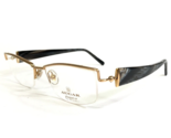 Augar Gafas Monturas FP163 CHAMPAGNE Oro Negro Gris 22KT Gp Chapado 52-1... - $120.83