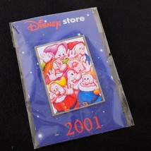 Disney Store Seven Dwarfs Commemorative Pin 2001 Dopey Sleepy Grumpy Bas... - $9.75