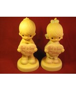 2 Precious Moments Porcelain Figurines 1981 GOD IS LOVE DEAR VALENTINE [... - £12.74 GBP