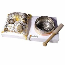 Prisha India Craft 4&quot; Hand Painted Metal Tibetan Buddhist Singing Bowl M... - $25.44