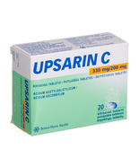 Upsarin C 330/220 mg x20 effervescent tablets UPSA - pain and fever (PAC... - $40.99