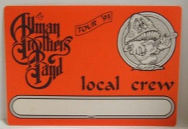 THE ALLMAN BROTHERS BAND - VINTAGE ORIGINAL CLOTH BACKSTAGE PASS ***LAST... - $10.00