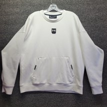 Women&#39;s Sz L Under Armour UA Summit Knit Oversize Pullover Sweatshirt White - $33.87