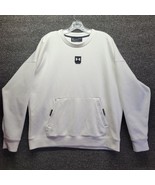 Women&#39;s Sz L Under Armour UA Summit Knit Oversize Pullover Sweatshirt White - £26.63 GBP