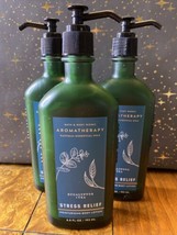 Bath &amp; Body Works Bbw Eucalyptus And Tea Aromatherapy Stress Relief Lotion 3 Pk - £31.96 GBP