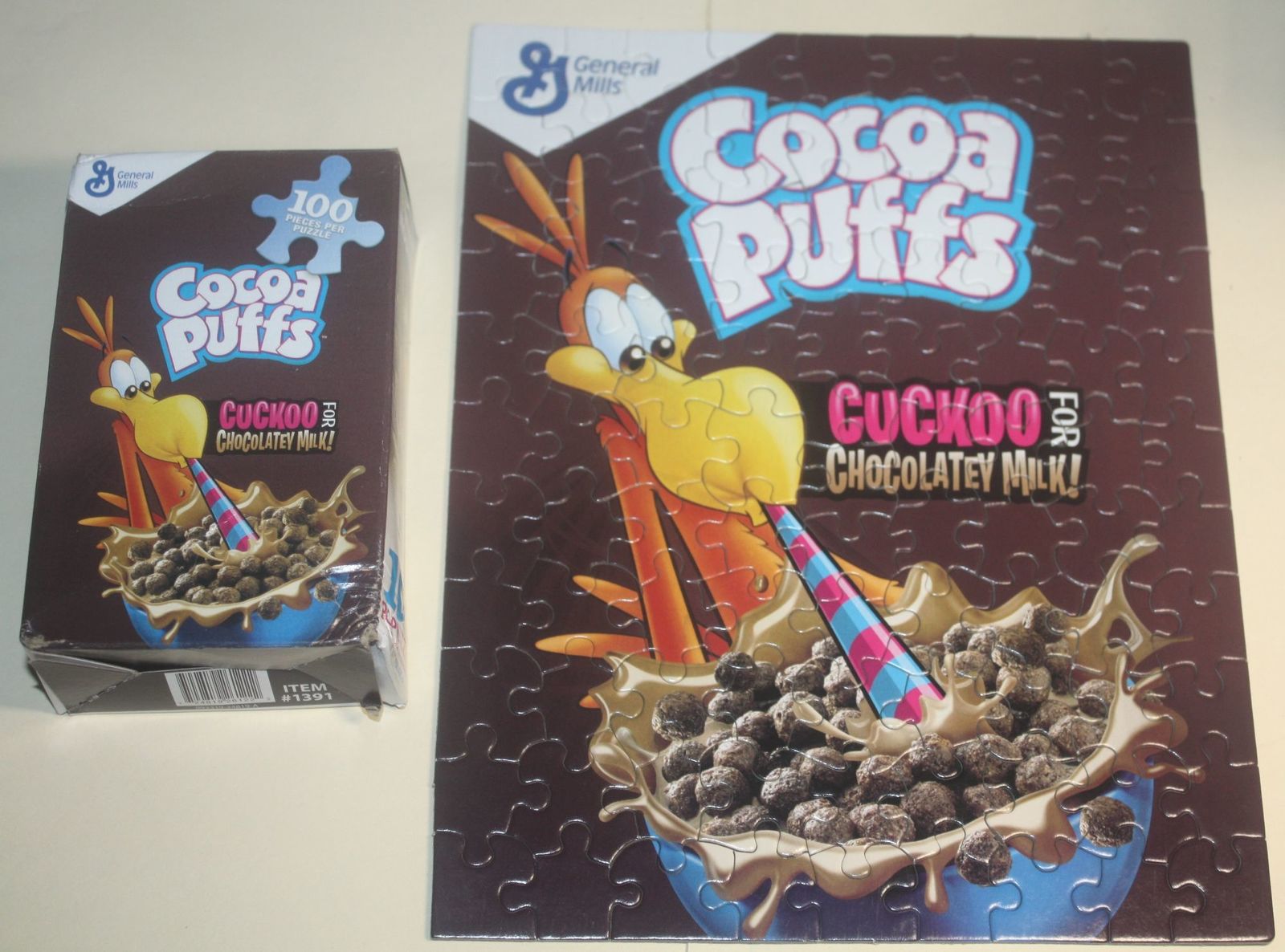 White Mountain Puzzles Cocoa Puffs Cereal 100 Piece Puzzle - Complete - $6.00