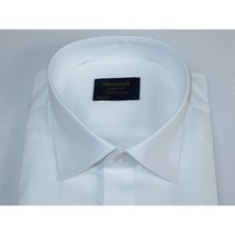 Men 100% Cotton Shirt Manschett Quesste Turkey Slim Fit 6040-01 White Pin dot image 4