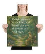 Psalm 37:8 Poster 18x18 – Do Not Fret, It Leads to Evil – Scripture Wall... - $20.50