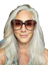 Vintage Anne Klein Riviera Sunglasses Cool Italy Big Lens 1980s Rose Gra... - $60.59