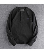 CF-057# Autumn New  Retro Henry Collar Long Sleeve T-shirt Men&#39;s Fashion... - £79.02 GBP