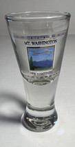 Shot Glasses -Mt Washington NH Souvenir 4 Inch Double Shot Clear Weighted - £6.05 GBP