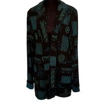 Coldwater Creek Medium Design Jacket Blazer RN# 98516 Shoulder Pads Stre... - $16.82