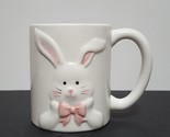 NEW Pink and White Easter Bunny Mug 12oz Ceramic - $19.99