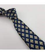 Kai Long Navy Blue Geometric Men&#39;s Silk Tie High Quality 56 1/2 4 - $26.91 CAD
