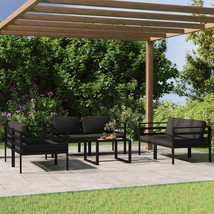  Garden Lounge Set Anthracite Aluminum, 100% polyester Compact - $2,087.79 CAD