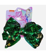 JoJo Siwa Large Hair Bow, 7”, Green Gold Sequins, St. Patrick’s Day, Mar... - £11.76 GBP