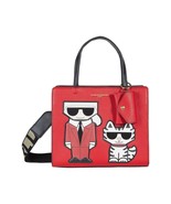 Karl Lagerfeld Paris Maybelle Satchel Leather Purse Red *New With Tags* - $118.79
