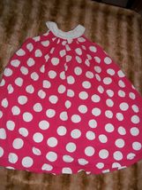 Tara Collection Girl&#39;s white and Pink polka Dot Dress Size 10 - £11.00 GBP