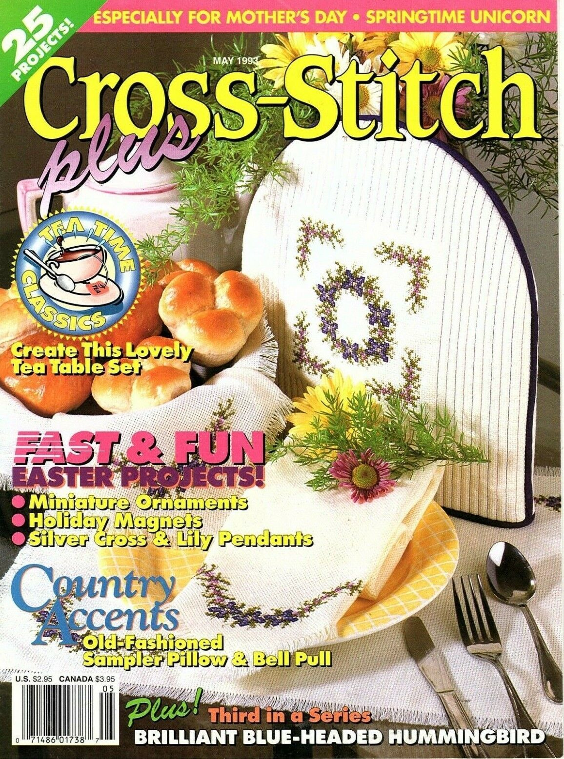 Cross Stitch Plus Magazine May 1993 Counted Cross Stitch Patterns and Projects - $6.62