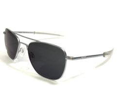 Randolph Sunglasses Aviator Matte Chrome Military Style Silver AF-52-20 140 Mm - £133.87 GBP