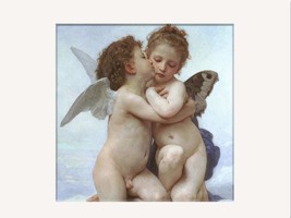 Pair of cherub angels printed on ceramic tile for grave decoration| Christian de - £36.19 GBP