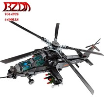 Z10 Attack Helicopter Building Blocks Set Military MOC Bricks Toy DIY Model Gift - £39.10 GBP