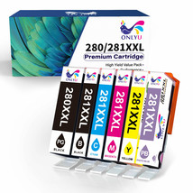 6 Pgi-280 Xxl Cli-281 Xxl Ink For Canon Pixma Ts8220 Tr8520 Ts6120 Ts952... - £28.32 GBP