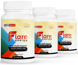 3 Pack Flare Energy, apoyo total a salud y potencia la energía-60 Cápsulas x3 - £79.12 GBP
