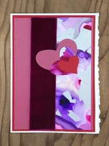 Hearts Trio on Purple and Silver Foil No.2 Greeting Card - £9.59 GBP