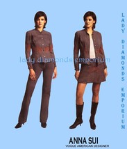 Anna Sui Unlined Jacket Micro Mini A-line Skirt Boot Cut Pants Jeans Boho Hippie - £15.01 GBP