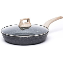 Non Stick Granite Fry Pan with Glass Lid, Egg Pan Omelet Pans - $1,918.11 MXN
