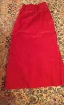 015 Vintage Red Velvet Long Skirt 26 Inch Waist - £54.85 GBP