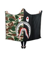 Shark Camo Hooded Blanket 60&quot; x 50&quot; - $74.70 CAD