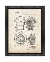 Mariner&#39;s Spherical Compass Patent Print Old Look with Beveled Wood Frame - £19.73 GBP+