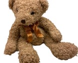  Russ Berrie Brighton Teddy Bear 12 inch Plush Stuffed Animal Orange Bow... - $17.70