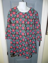 Hanna Andersson Brown Floral Print Long Sleeve Dress Size 110 (5) Girl&#39;s EUC - $20.59