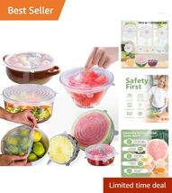 7-Piece Reusable Silicone Stretch Lids Set - Eco-Friendly Food Covers - $24.70