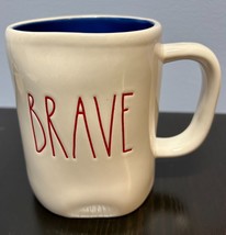Rae Dunn by Magenta Artisan 4th of July BRAVE White &amp; Blue Coffee Mug 4.8&quot; - £6.20 GBP