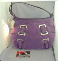 Purple Suede Tignanello Urban Stitch Hobo Handbag Used Once? - £31.96 GBP