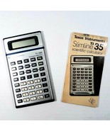 Vintage Texas Instruments Slimline TI-35 Calculator Instruction Book PAR... - $9.70