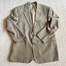 Silk Wool Tan Sport Coat Chaps Ralph Lauren Singe Breast 2 Button Mens 44S - £27.64 GBP
