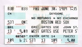 1989 Red Sox @ Blue Jays Ticket Stub Boggs McGriff Hits June 30th Sky Dome - £7.54 GBP