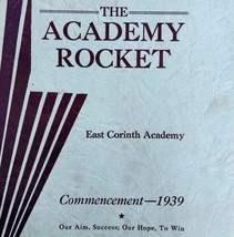 East Corinth Academy Rocket 1939 Maine Publication Commencement Book PB ... - $37.50