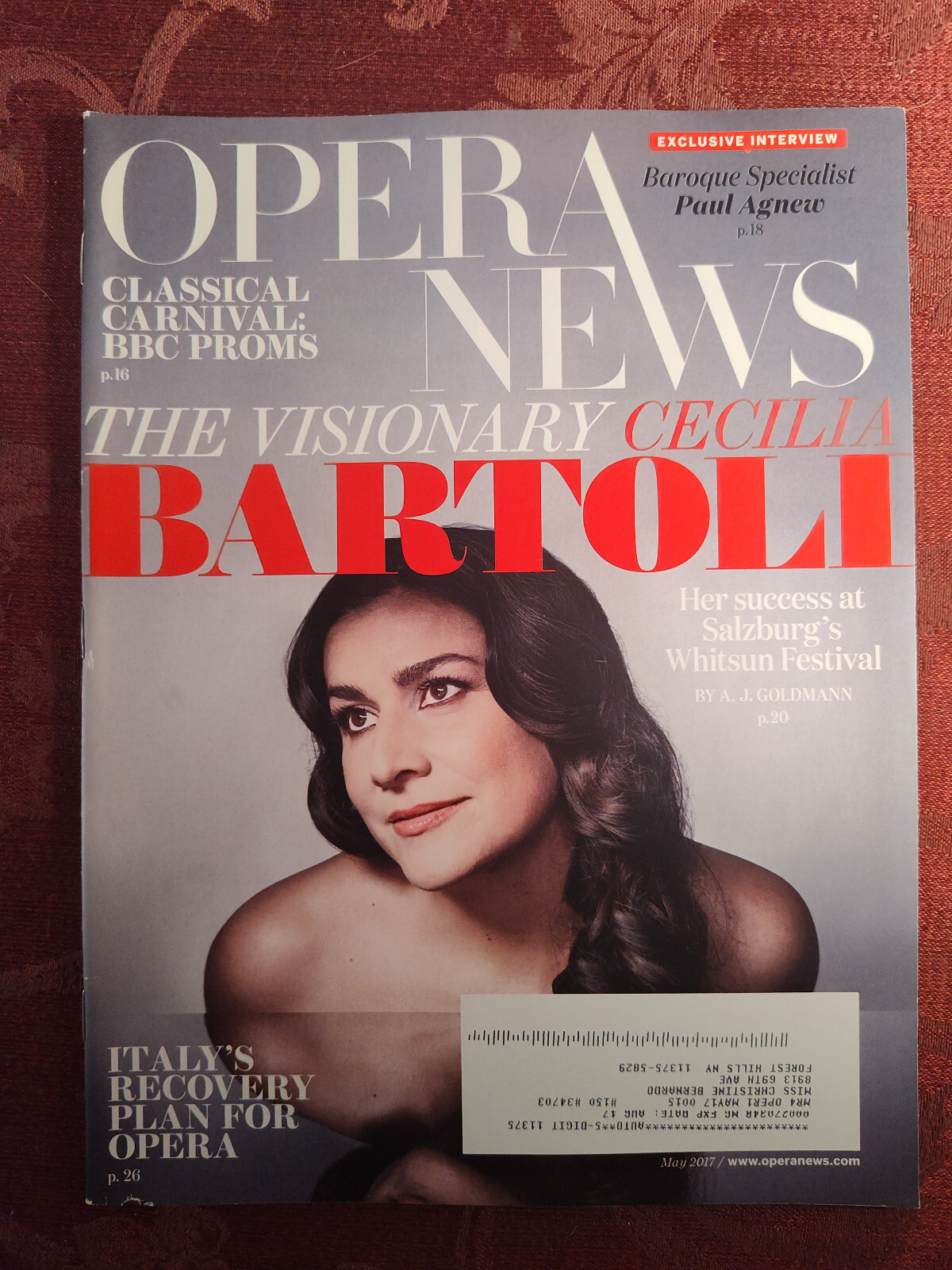 Rare METROPOLITAN OPERA NEWS May 2017 Cecilia Bartoli Stephanie d&#39;Oustrac - $16.12