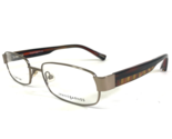 Jhane Barnes Eyeglasses Frames Origin SAND Brown Gold Rectangular 51-18-135 - £51.34 GBP